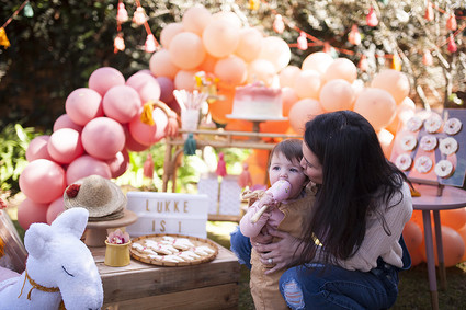 Earth tone llama themed first birthday party