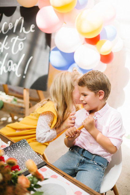 Modern back-to-school party from Beijos Events Inspiration