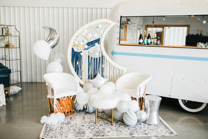 Helicopter-themed baby shower in at Hangar 21 in Orange County