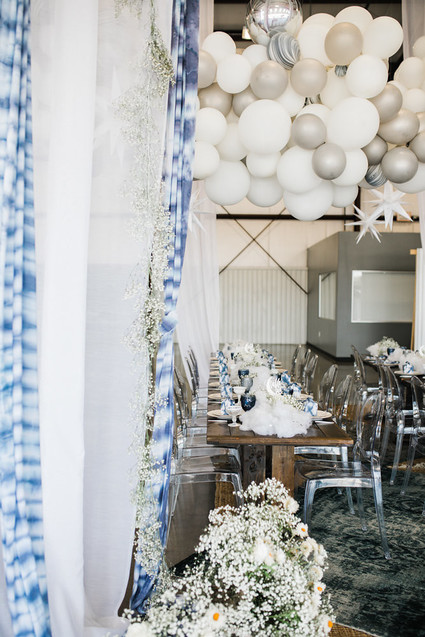 Helicopter-themed baby shower in at Hangar 21 in Orange County