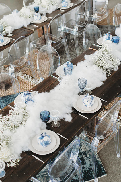 Helicopter-themed baby shower in at Hangar 21 in Orange County