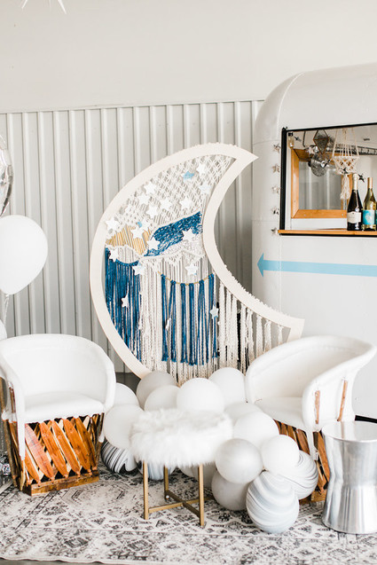 Helicopter-themed baby shower in at Hangar 21 in Orange County