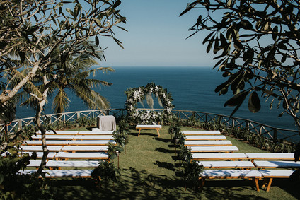 Elegant, romantic white + green wedding at Khayangan Estate in Bali