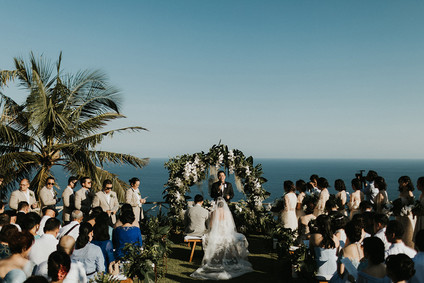 Elegant, romantic white + green wedding at Khayangan Estate in Bali