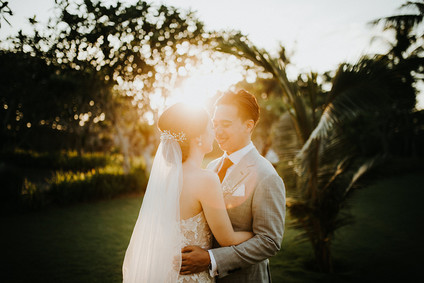 Elegant, romantic white + green wedding at Khayangan Estate in Bali