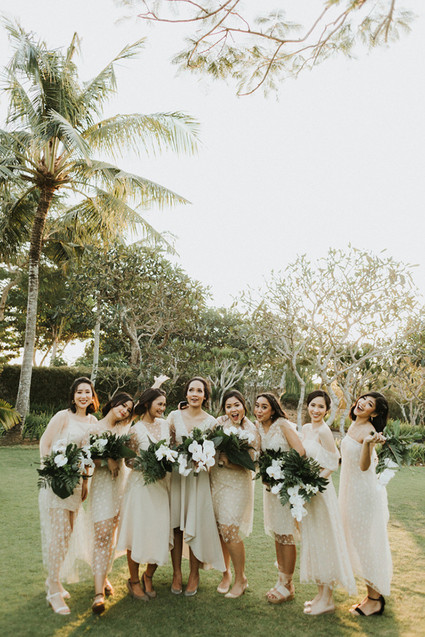 Elegant, romantic white + green wedding at Khayangan Estate in Bali