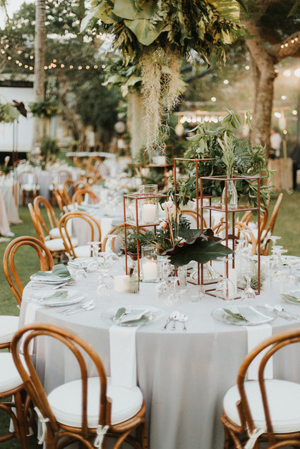 Elegant, romantic white + green wedding at Khayangan Estate in Bali