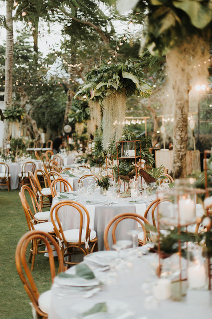 Elegant, romantic white + green wedding at Khayangan Estate in Bali