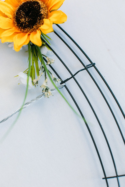 DIY peace sign wreath