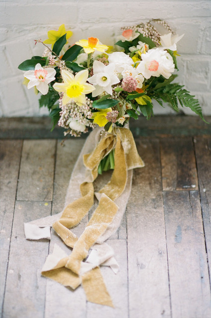 Blush + yellow wedding inspired by daffodils