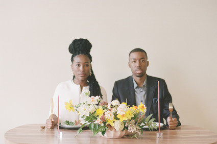 Blush + yellow wedding inspired by daffodils