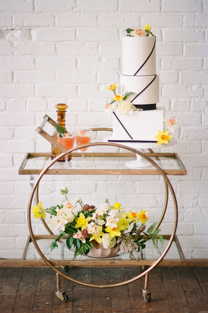 Blush + yellow wedding inspired by daffodils