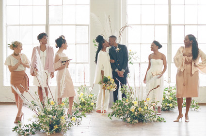 Blush + yellow wedding inspired by daffodils