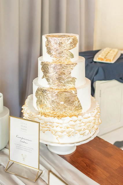 Gold wedding cake