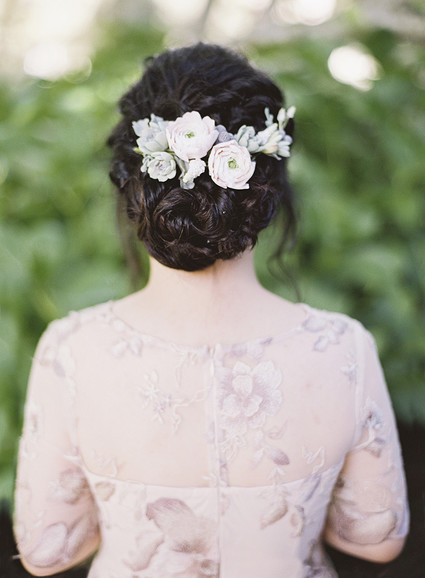 Whimsical pink and blue music-inspired wedding at Allied Arts Guild in Menlo Park