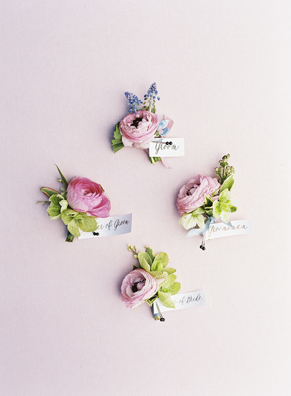 Whimsical pink and blue music-inspired wedding at Allied Arts Guild in Menlo Park