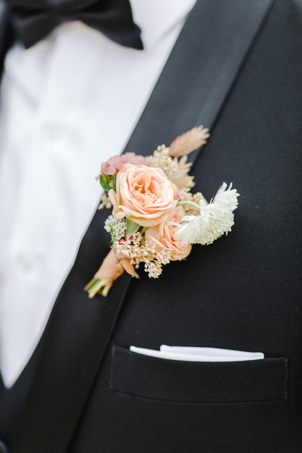 Colorful modern wedding with a killer tropical floral installation