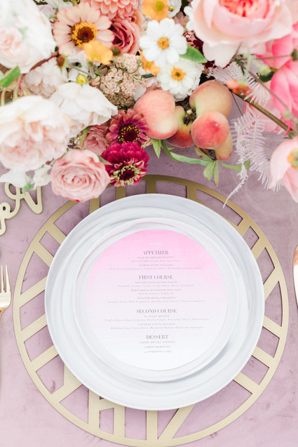Colorful modern wedding with a killer tropical floral installation