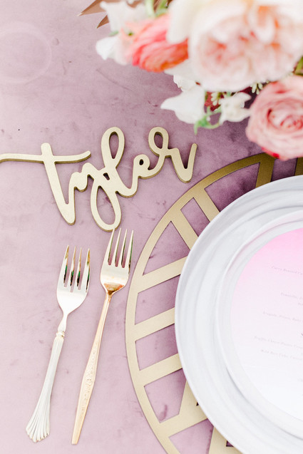 Colorful modern wedding with a killer tropical floral installation