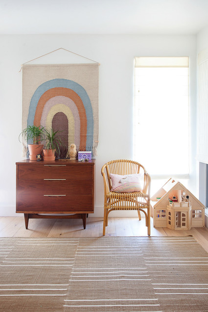 Modern earth tone girl's room from Veneer Designs