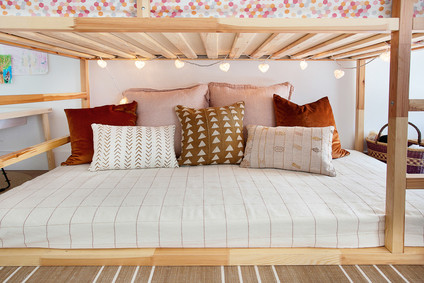 Modern earth tone girl's room from Veneer Designs