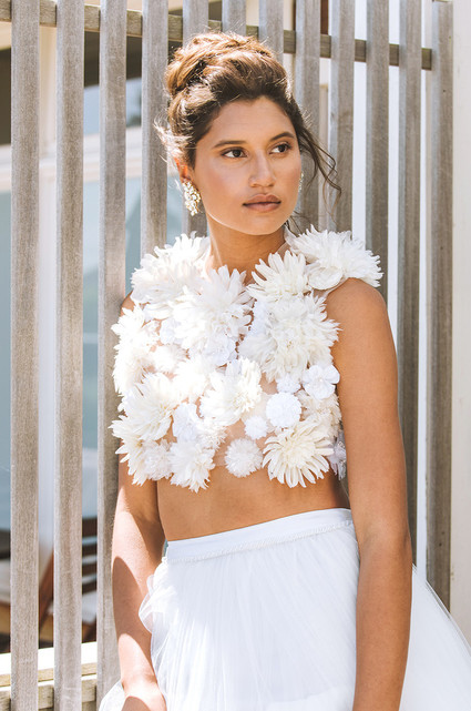 Surf inspired beach wedding in Montauk with the world's cutest dress
