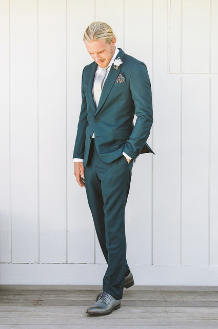 Surf inspired beach wedding in Montauk with the world's cutest dress