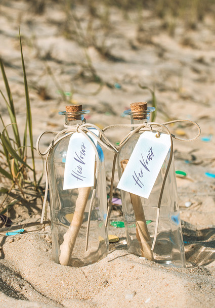 Surf inspired beach wedding in Montauk with the world's cutest dress