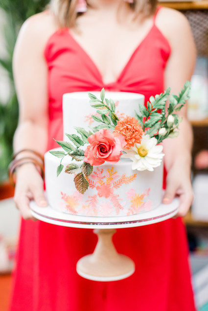 Orange fiesta-themed baby shower