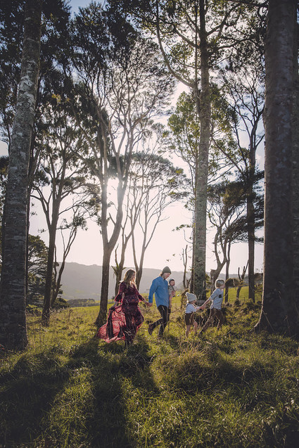 Family maternity photos at Jonkers Farm in Auckland, NZ