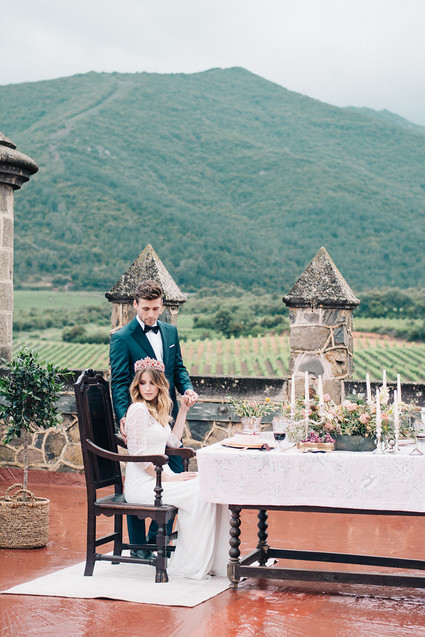 Elegant spanish wedding ideas at Castell de Riudabella in Spain