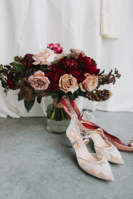 Romantic jewel tone fall wedding in Indiana Inspiration