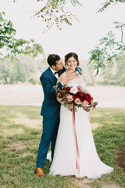 Romantic jewel tone fall wedding in Indiana