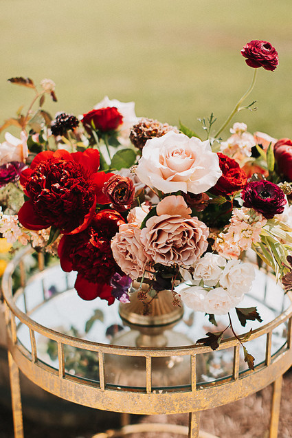 Romantic jewel tone fall wedding in Indiana