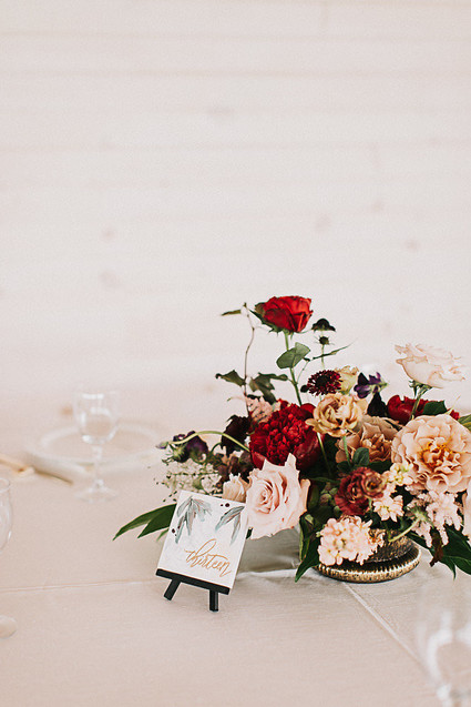 Romantic jewel tone fall wedding in Indiana