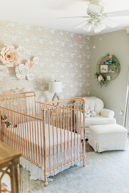 Vintage modern girl's nursery