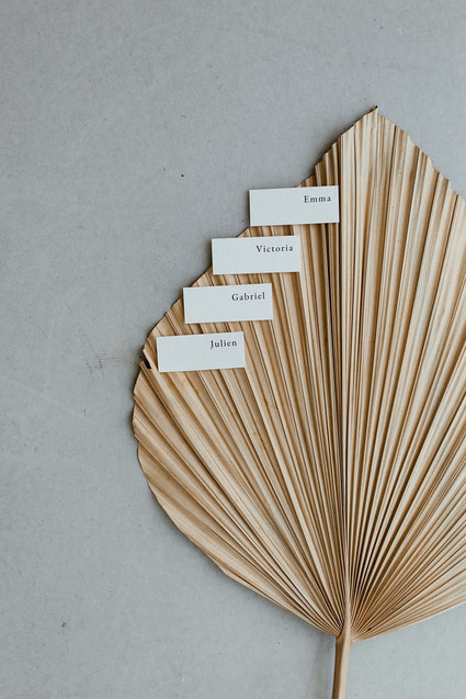 Modern french tropical wedding ideas with dried flowers