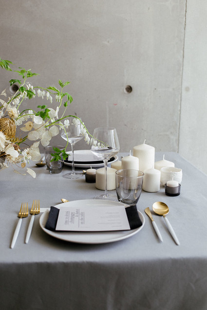 Modern french tropical wedding ideas with dried flowers