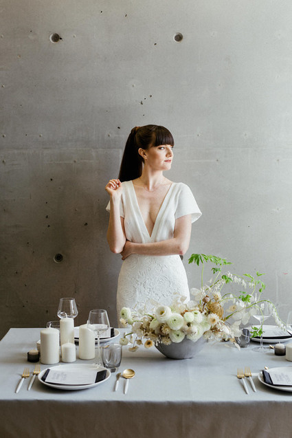 Modern french tropical wedding ideas with dried flowers