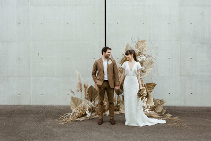 Modern french tropical wedding ideas with dried flowers