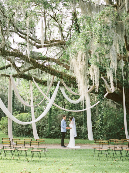 Ultra romantic southern wedding at Magnolia Plantation and Gardens in Charleston