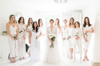 White bridesmaid dresses Inspiration