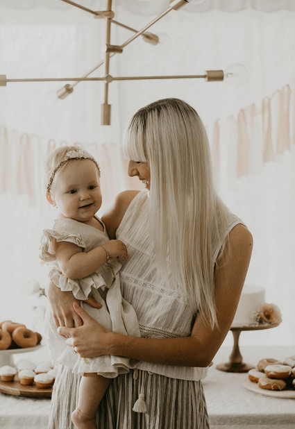 Blushy baby girl's 1st birthday from Kelli Murray