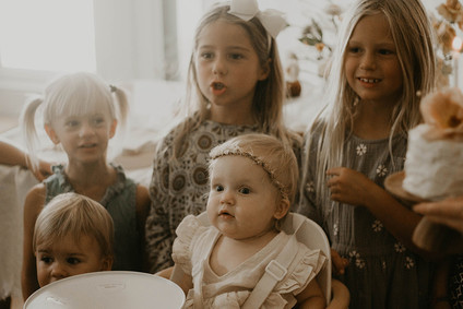 Blushy baby girl's 1st birthday from Kelli Murray