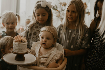 Blushy baby girl's 1st birthday from Kelli Murray