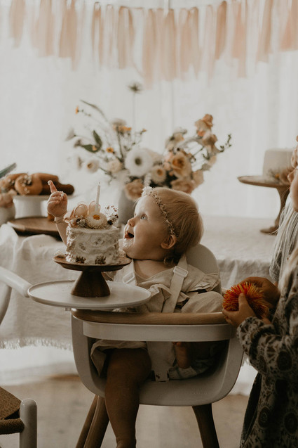 Blushy baby girl's 1st birthday from Kelli Murray