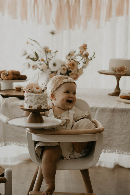 Blushy baby girl's 1st birthday from Kelli Murray