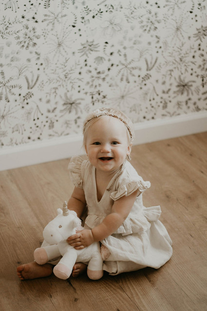 Blushy baby girl's 1st birthday from Kelli Murray