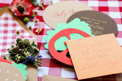 Burger themed baby shower for 