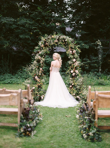 Autumnal Danish Hygge inspired wedding editorial with a gorgeous floral installation